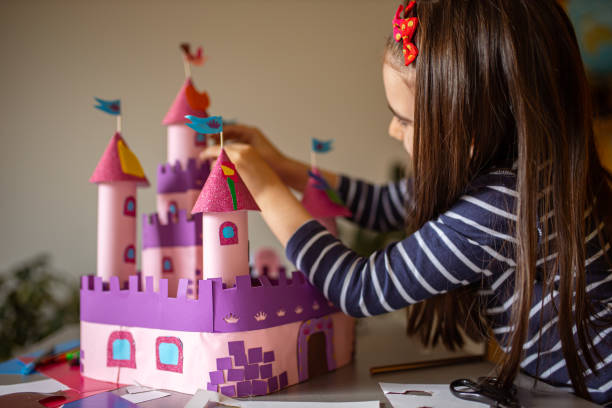 istock Cardboard paper castle kids 1315326867