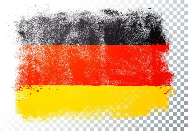 Vector illustration of Vector illustration isolated germany flag with old grunge and vintage texture