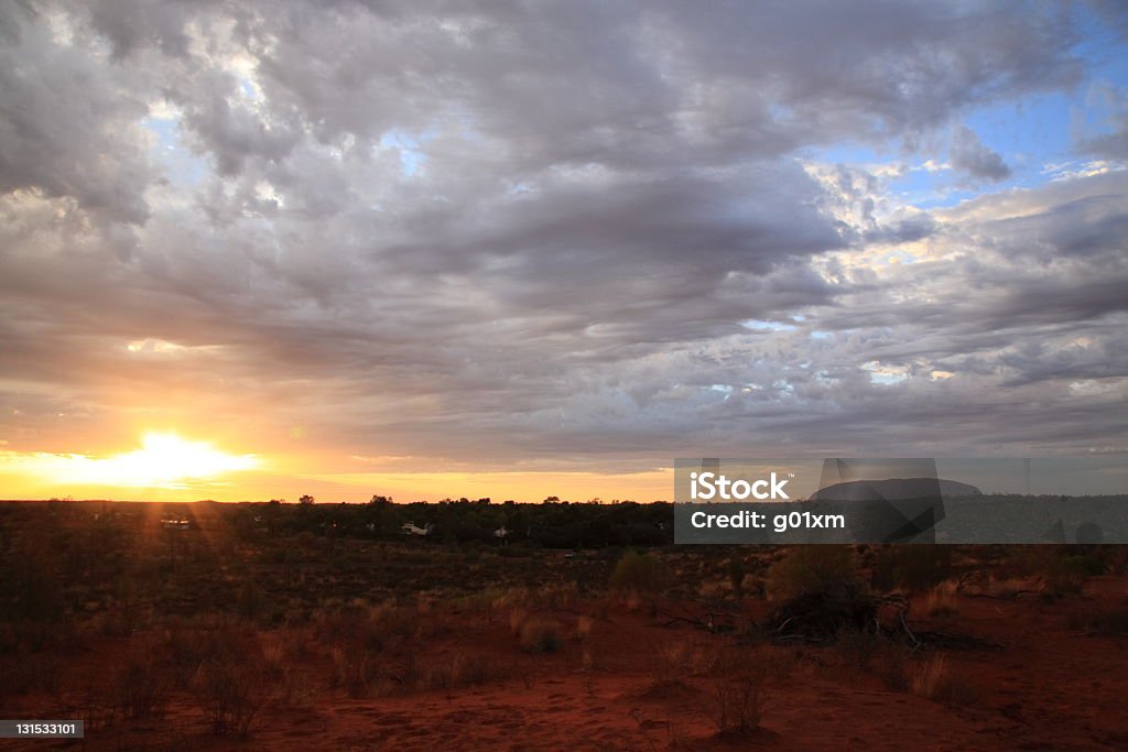 Nascer do sol no Deserto australiano Austrália - Royalty-free Alice Springs Foto de stock