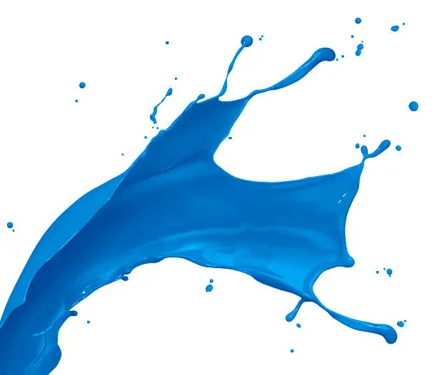 Photo of blue paint splash