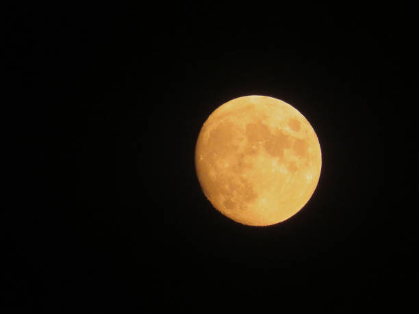 istock Full Yellow Moon in near plan 1315337780
