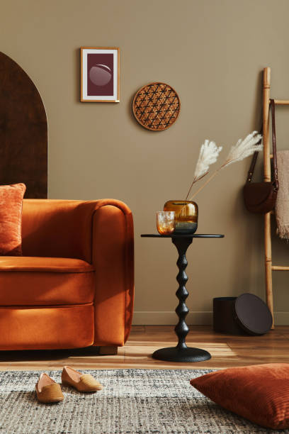 istock Modern concept of domestic interior with design sofa. Template. 1315341939