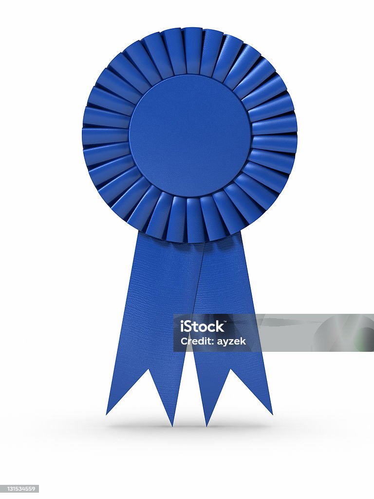 Blue Ribbon (isoliert - Lizenzfrei Rosette Stock-Foto