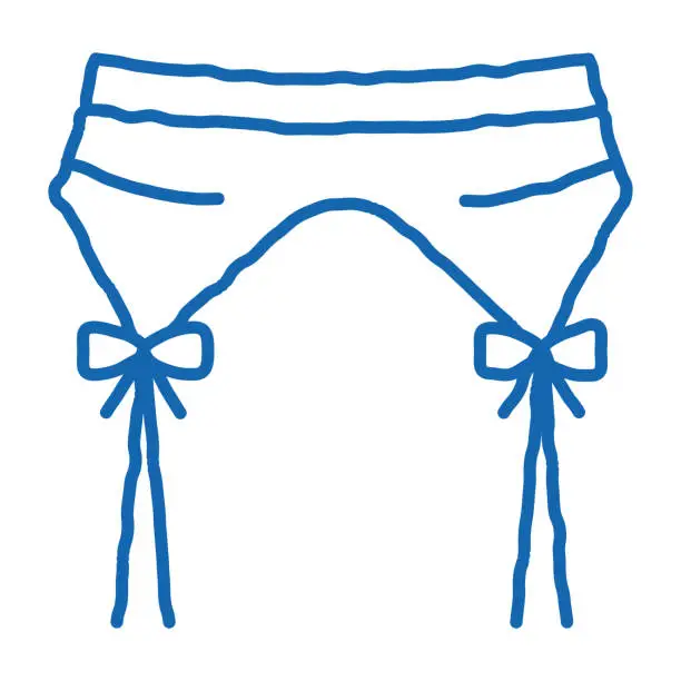 Vector illustration of Suspender Belt doodle icon hand drawn illustration