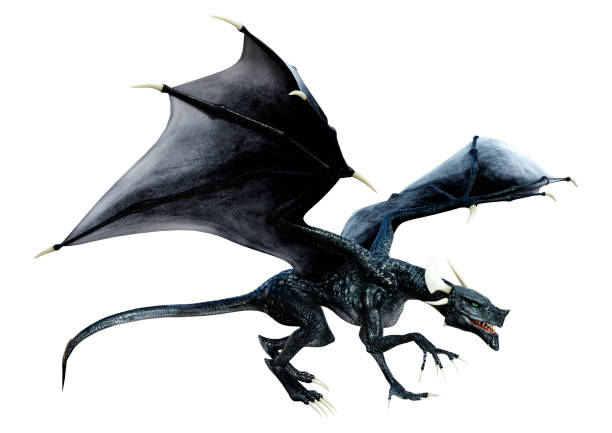istock 3D illustration fantasy dragon on white 1315353658