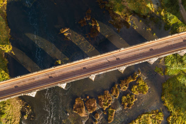 istock Long brick bridge, Kuldiga, Latvia. Captured from above 1315354982