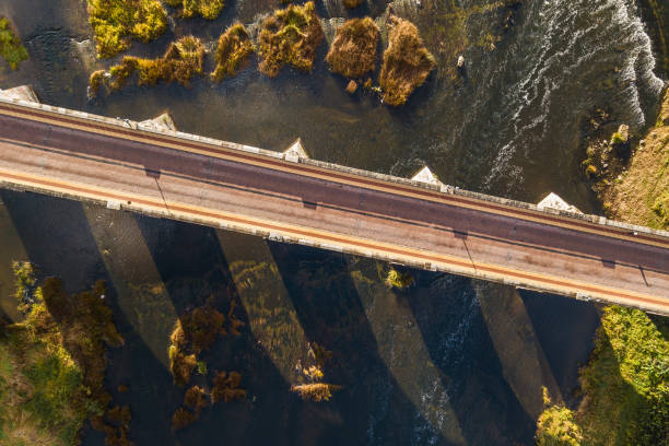 istock Long brick bridge, Kuldiga, Latvia. Captured from above 1315354985