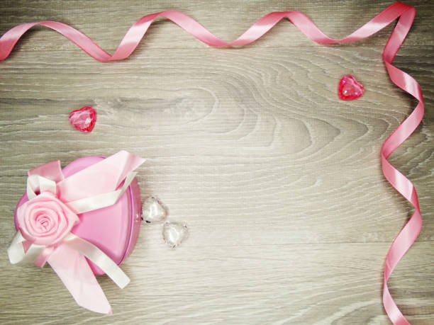 istock love valentine's day composition with hearts gift box on wooden background 1315356550