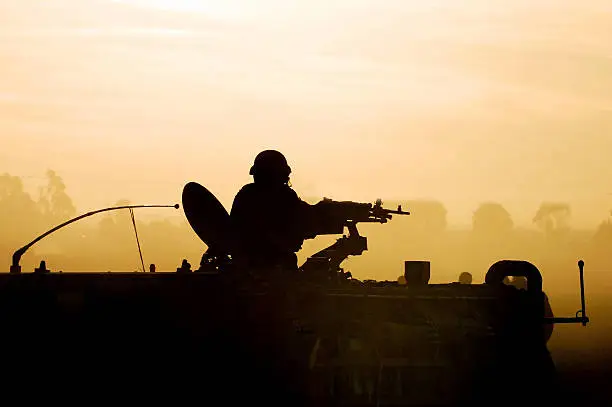 Photo of Silhouette Army Soldier Sunset