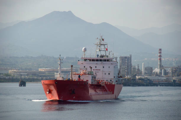 LPG oil tanker 3 Pic of LPG oil tanker near Milazzo lng liquid natural gas stock pictures, royalty-free photos & images