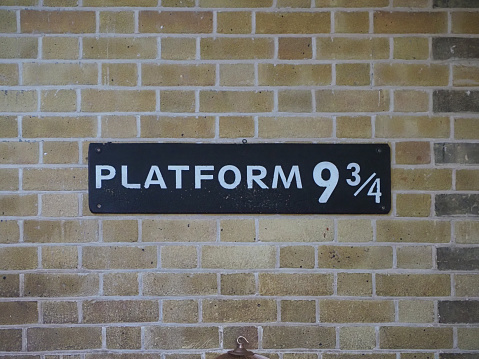 London, Uk - Circa September 2019: Harry Potter Platform Nine and Three Quarters at King's Cross Station
