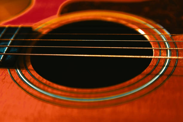 istock Acoustic Guitar Soundhole and Six Strings 1315370033