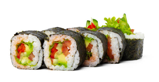 istock Japanese Cuisine Sushi Roll on a white background 1315371341