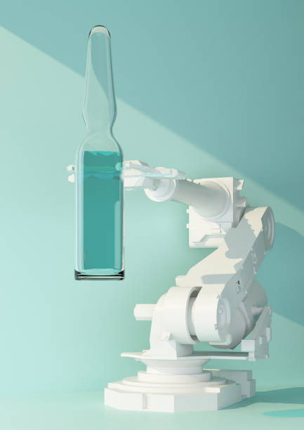 istock robot hand holding a medical ampoule 1315371739