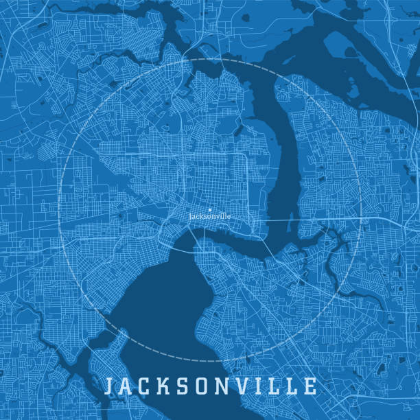 Jacksonville FL City Vector Road Map Blue Text Jacksonville FL City Vector Road Map Blue Text. All source data is in the public domain. U.S. Census Bureau Census Tiger. Used Layers: areawater, linearwater, roads. jacksonville symbol stock illustrations