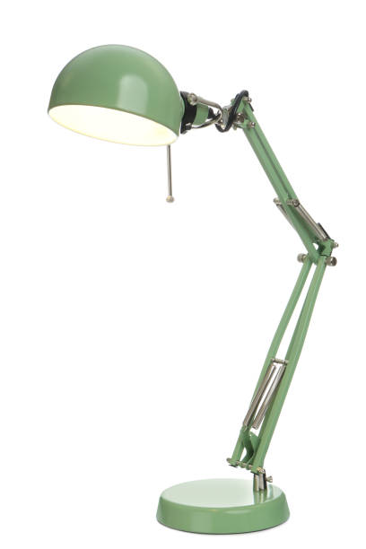 istock Stylish green table lamp isolated on white 1315374121