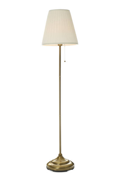 istock Stylish elegant floor lamp isolated on white 1315374172