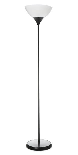 istock Stylish elegant floor lamp isolated on white 1315374185
