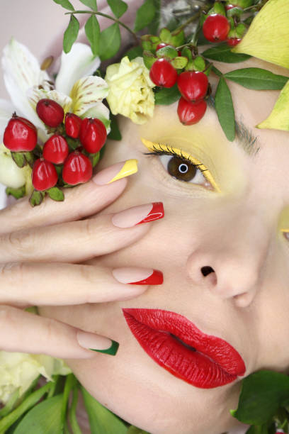 istock Beautiful summer manicure and makeup. 1315375409