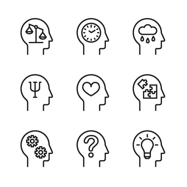 Psychology. Mind - Vector Icon Set Vector Icon Set psyche stock illustrations