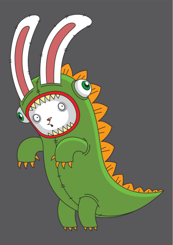Blue Rabbit Monster Rabbit Monster Stock Illustration - Download Image Now - Costume ...