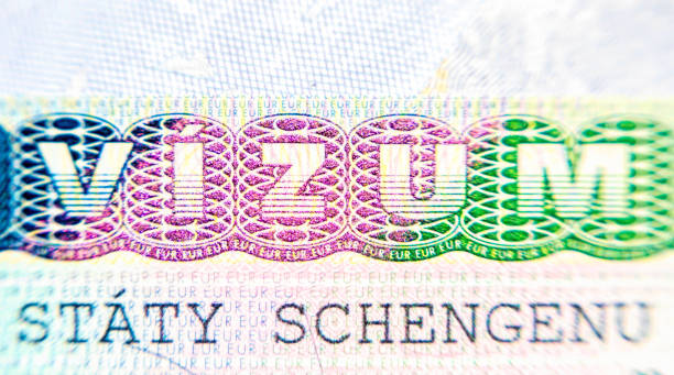 istock EU Schengen visa. Entry and Immigration Permits 1315390830