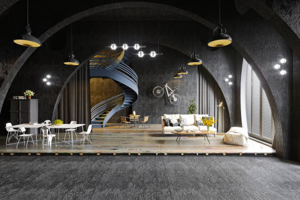 istock 3d render of luxury hotel lobby and reception 1315393481