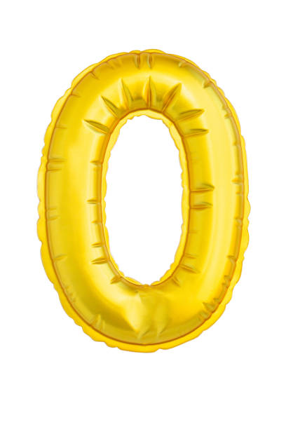 istock Numeral zero yellow soft to the touch isolated on white background 1315397921