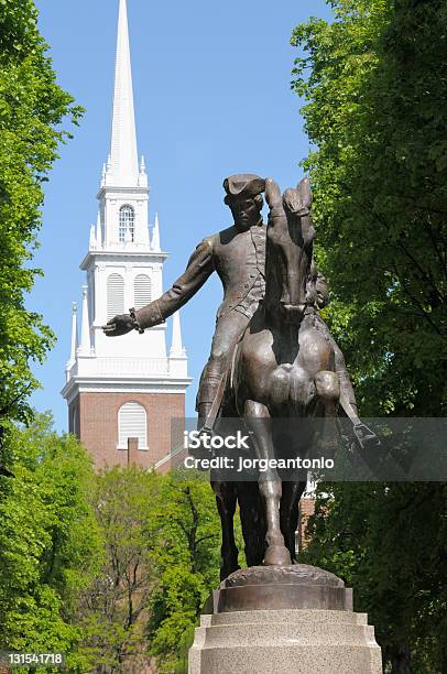 폴 리비어 황후상 폴 리비어 동상에 대한 스톡 사진 및 기타 이미지 - 폴 리비어 동상, 보스턴-매사추세츠, 폴 리비어 - 군사
