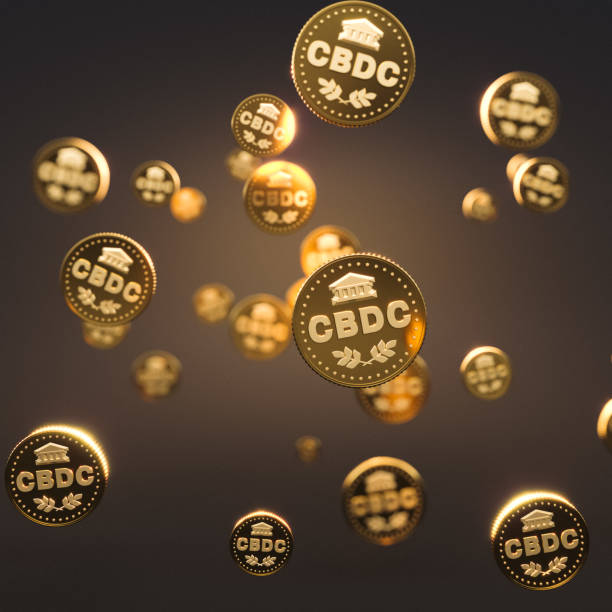 istock gold coin on brown background - CBDC 1315425591
