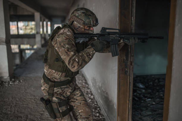 istock Special forces soldier in action in war zone 1315427270