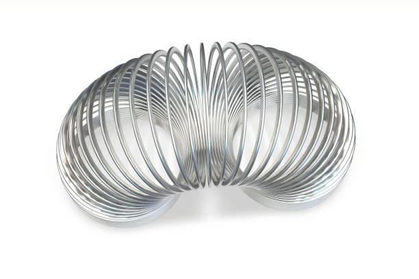 istock 3D render of metallic toy spiral spring 1315429056