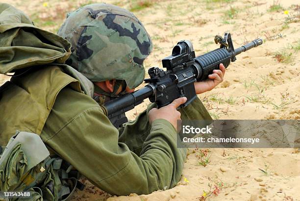 Photo libre de droit de Soldat Fusil M16 De Larmée Israël banque d'images et plus d'images libres de droit de Armée israélienne - Armée israélienne, Bande de Gaza, Activité