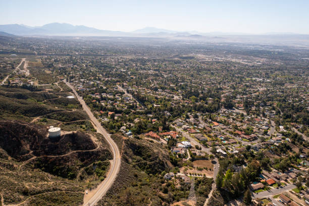 Aerial Image from Mt. Baldy area stock photo