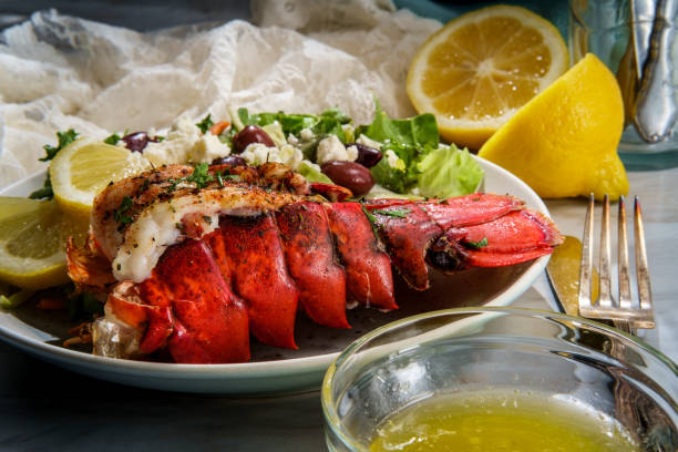istock Lobster Tail Greek Salad 1315441195