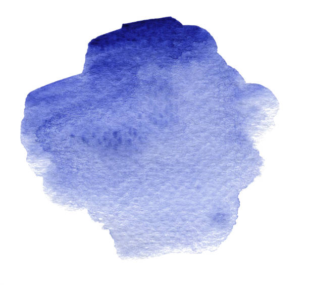 istock Abstract blue watercolor canvas for text, logo. Hand drawn watercolor background 1315446863