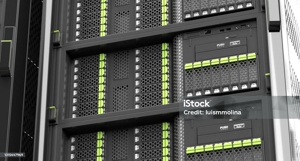Modern Server Super Computer Data Center Stock Photo - Download Image ...