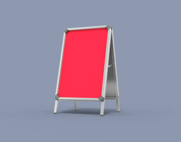 istock Metallic Outdoor Stand Mockup Set, isolated 1315449899