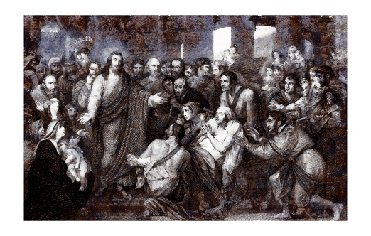 Life of Jesus. By Albert Welles. NY 1874 Completely redrawn (in a new style) ancient illustration.
