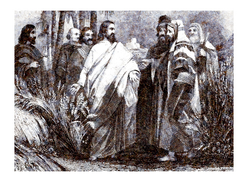 Life of Jesus. By Albert Welles. NY 1874 Completely redrawn (in a new style) ancient illustration.