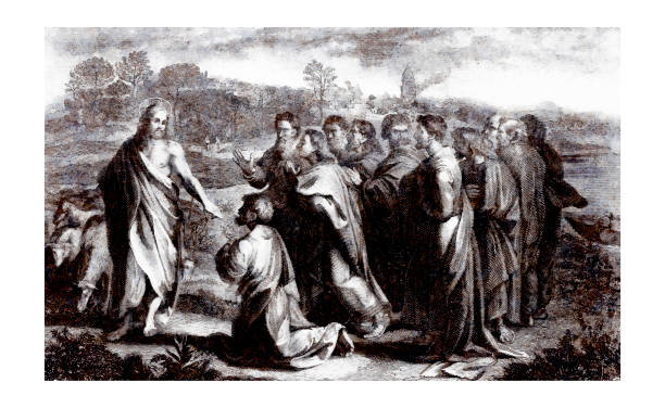 istock An illustration on a religious theme. Completely redrawn (in a new style) ancient illustration. 1315451078