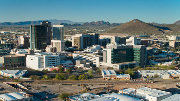 istock Downtown Tucson and Sentinel Peak Park - Aerial 1315451675