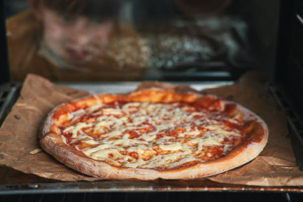 Pizza Margherita with Tomato Sauce and Cheese