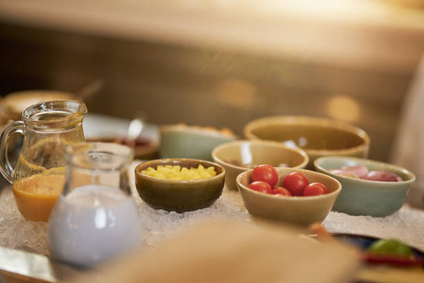 istock Cooking ingredients kept fresh on an ice-filled board 1315463823