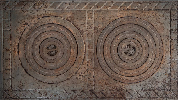 istock Old cast iron hot plate for cooking 1315465027