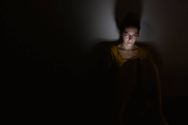 istock Young woman with great dependence on technology. 1315465740
