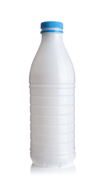 istock Plastic milk bottle. Isolated on white background 1315466104