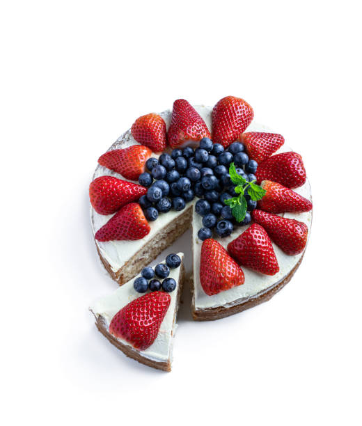 istock Victoria sponge cake isolated on white background 1315466763