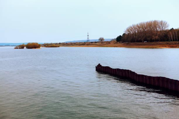 Natural water reservoir , flowing river water