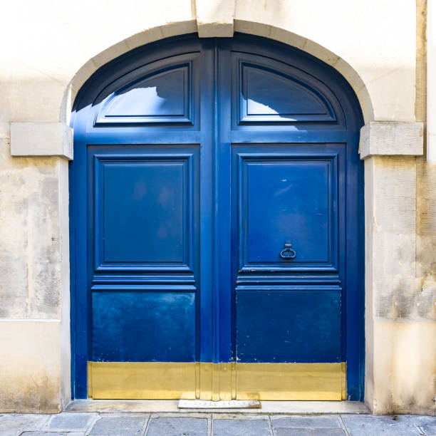 istock Paris, a blue wooden door 1315471194